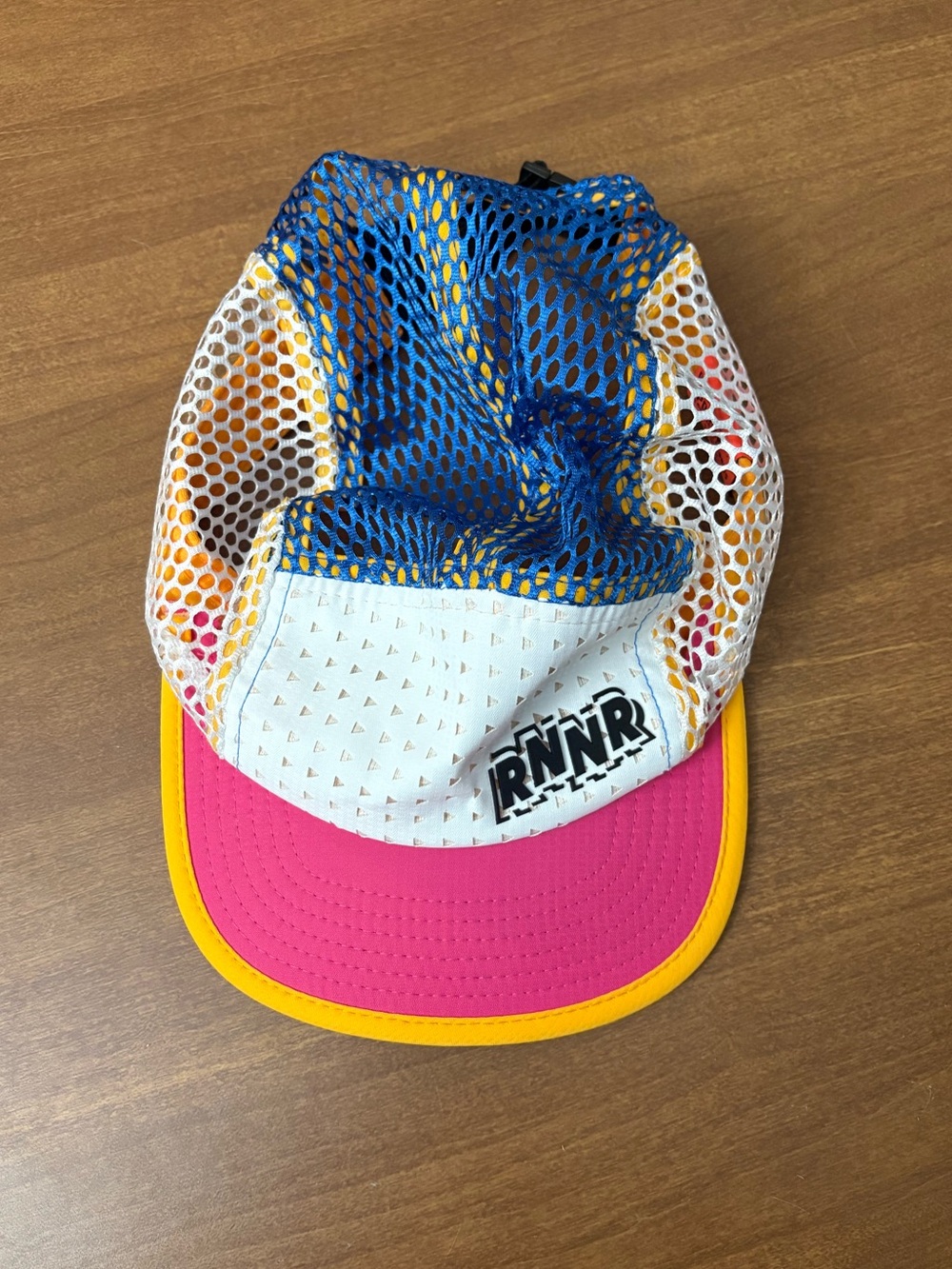 RNNR Women’s Running Cap - Pink, Blue & Yellow Like New